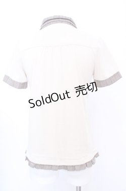 画像5: axes femme / 切り替え襟付きTシャツ   O-25-07-31-031-AX-TO-OW-OS