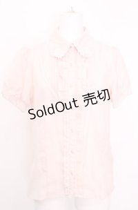 axes femme / ドットブラウス M ピンク O-25-07-31-032-AX-BL-OW-OS