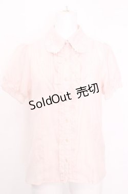 画像1: axes femme / ドットブラウス M ピンク O-25-07-31-032-AX-BL-OW-OS