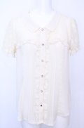 axes femme / レース襟付きブラウス M キナリ O-25-07-31-033-AX-BL-OW-OS