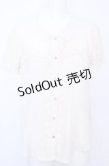 axes femme / レース襟付きブラウス M キナリ O-25-07-31-033-AX-BL-OW-OS