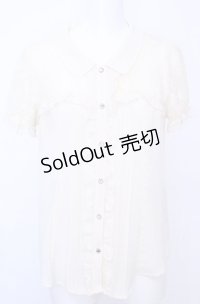 axes femme / レース襟付きブラウス M キナリ O-25-07-31-033-AX-BL-OW-OS