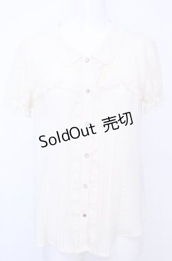 画像1: axes femme / レース襟付きブラウス M キナリ O-25-07-31-033-AX-BL-OW-OS