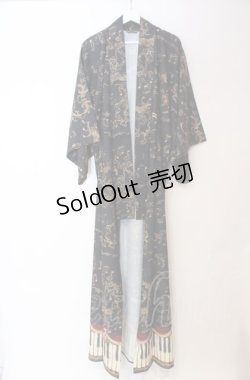 画像1: Enchantlic Enchantilly / アンティークエレガンスピアノ柄　浴衣  クロ O-25-08-02-001-LO-OP-OW-ZT074