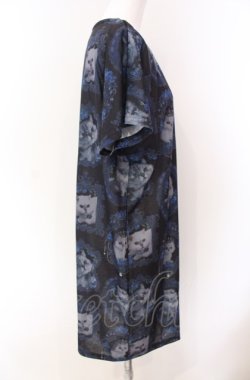 画像3: Enchantlic Enchantilly / 猫の王女達の肖像画カットソーワンピース  ブルー O-25-08-02-024-LO-OP-OW-OS