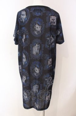 画像4: Enchantlic Enchantilly / 猫の王女達の肖像画カットソーワンピース  ブルー O-25-08-02-024-LO-OP-OW-OS