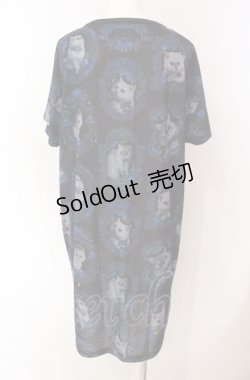 画像4: Enchantlic Enchantilly / 猫の王女達の肖像画カットソーワンピース  ブルー O-25-08-02-024-LO-OP-OW-OS