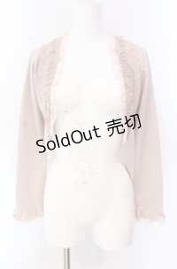 axes femme / ラメ混フリルボレロ M ピンク O-25-08-02-026-AX-TO-OW-OS