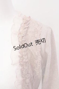 画像2: axes femme / ラメ混フリルボレロ M ピンク O-25-08-02-026-AX-TO-OW-OS