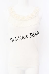 axes femme / 花モチーフ使いタンクトップ M キナリ O-25-08-02-028-AX-TO-OW-OS