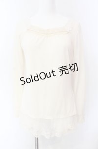 axes femme / 裾モチーフ使いインナープルオーバー M キナリ O-25-08-02-030-AX-TO-OW-OS