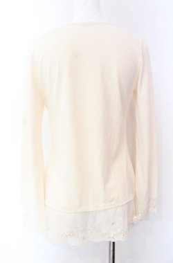 画像2: axes femme / 裾モチーフ使いインナープルオーバー M キナリ O-25-08-02-030-AX-TO-OW-OS