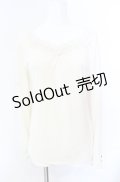 axes femme / レースベロア配色カットソー M キナリ O-25-08-02-031-AX-TO-OW-OS