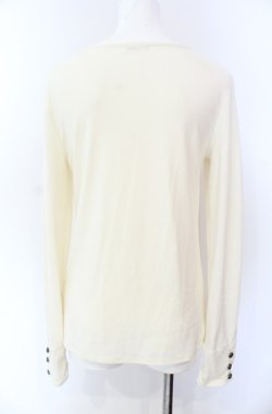 画像2: axes femme / レースベロア配色カットソー M キナリ O-25-08-02-031-AX-TO-OW-OS