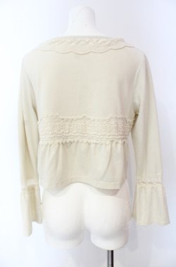 画像3: axes femme / 袖切替えレース使いボレロ M キナリ O-25-08-02-033-AX-TO-OW-OS