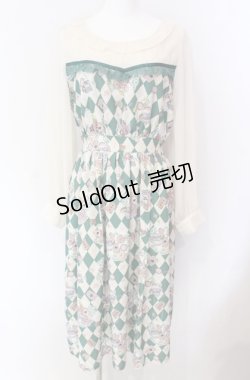 画像1: axes femme POETIQUE / Alice Tea Partyワンピース M グリーン O-25-08-02-035-AX-OP-OW-OS