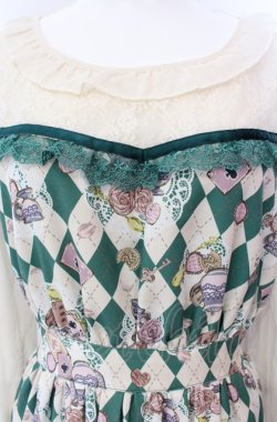 画像2: axes femme POETIQUE / Alice Tea Partyワンピース M グリーン O-25-08-02-035-AX-OP-OW-OS