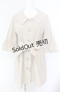 axes femme / レース配色五分袖ジャケット M ベージュ O-25-08-02-037-AX-JA-OW-OS