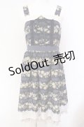 axes femme POETIQUE / バラ×マリンプリントワンピース M ネイビー O-25-08-02-041-AX-OP-OW-OS