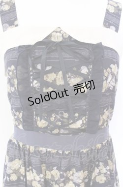 画像2: axes femme POETIQUE / バラ×マリンプリントワンピース M ネイビー O-25-08-02-041-AX-OP-OW-OS