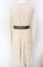 画像3: axes femme / パール配色レーシーワンピース M キナリ O-25-08-02-043-AX-OP-OW-ZT258 (3)