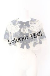 metamorphose / ゴブランブーケリボンケープ  ブルー×キナリ O-25-08-02-048-ME-JA-OW-OS