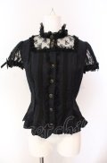 Angelic Pretty / ロマンティック立ち襟ボウタイブラウス  クロ O-25-08-02-051-AP-BL-IG-OS