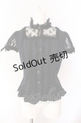 Angelic Pretty / ロマンティック立ち襟ボウタイブラウス  クロ O-25-08-02-051-AP-BL-IG-OS