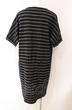 画像3: INGEBORG / リボンボーダー半袖ワンピース 4サイズ（11号） クロ×グレー O-25-08-02-055-LO-OP-IG-OS