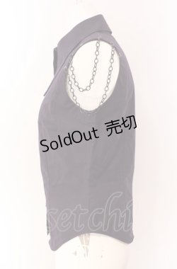 画像2: BPN / ブレスレットチェーンノースリーブブラウス M パープル O-25-08-02-058-GO-BL-IG-OS