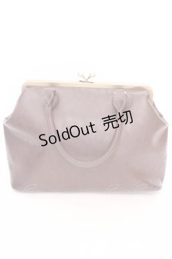 画像4: axes femme / 薔薇型押しがま口バッグ 33×26×13cm ブラウン O-25-08-02-1003-AX-BG-IG-OS