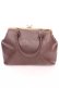 画像4: axes femme / 薔薇型押しがま口バッグ 33×26×13cm ブラウン O-25-08-02-1003-AX-BG-IG-OS (4)