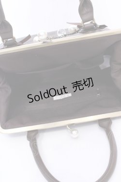 画像5: axes femme / 薔薇型押しがま口バッグ 33×26×13cm ブラウン O-25-08-02-1003-AX-BG-IG-OS