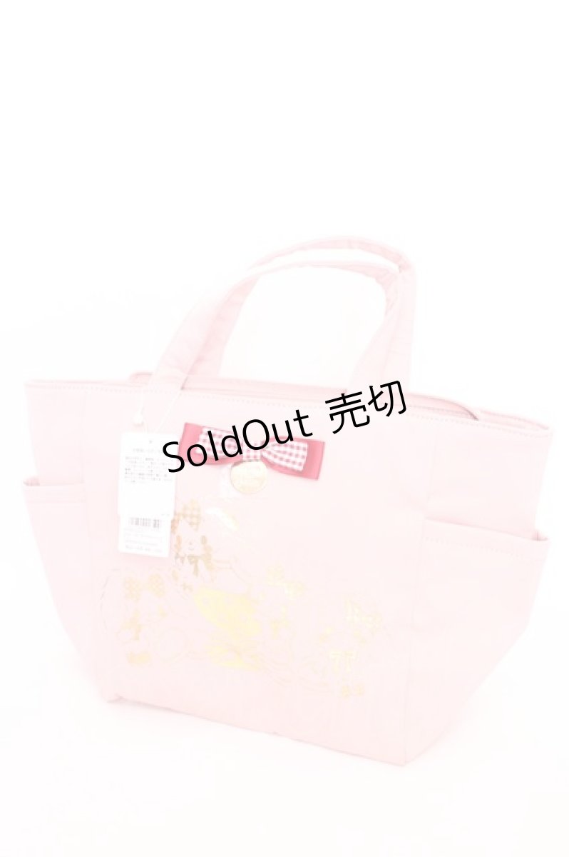 画像1: Maison de FLEUR / Bonbonribbon サイドポケットトートバッグ  ピンク O-25-08-02-1004-LO-BG-IG-ZT286 (1)
