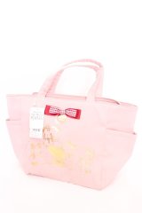 Maison de FLEUR / Bonbonribbon サイドポケットトートバッグ  ピンク O-25-08-02-1004-LO-BG-IG-ZT286