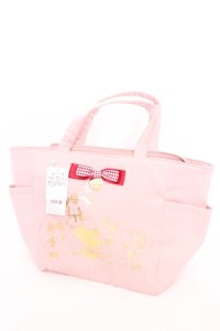 Maison de FLEUR / Bonbonribbon サイドポケットトートバッグ  ピンク O-25-08-02-1004-LO-BG-IG-ZT286