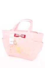 画像1: Maison de FLEUR / Bonbonribbon サイドポケットトートバッグ  ピンク O-25-08-02-1004-LO-BG-IG-ZT286 (1)