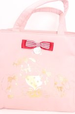 画像2: Maison de FLEUR / Bonbonribbon サイドポケットトートバッグ  ピンク O-25-08-02-1004-LO-BG-IG-ZT286 (2)