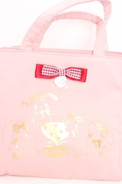 画像2: Maison de FLEUR / Bonbonribbon サイドポケットトートバッグ  ピンク O-25-08-02-1004-LO-BG-IG-OS