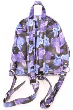 画像3: LISTEN FLAVOR / 幻のウサギ総柄バックパック  ブラック×ブルー×パープル O-25-08-02-1006-PU-BG-IG-OS