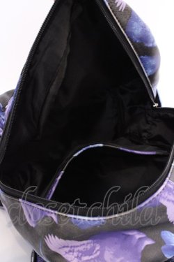 画像4: LISTEN FLAVOR / 幻のウサギ総柄バックパック  ブラック×ブルー×パープル O-25-08-02-1006-PU-BG-IG-OS