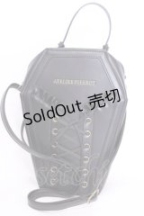 ATELIER PIERROT / "Nocturnal Grave" Vampire's Coffin Bag バッグ  ブラック×ブルー O-25-08-02-1007-EL-BG-IG-OS