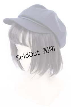 画像1: axes femme POETIQUE / 無地キャスケット帽 57.5cm ネイビー O-25-08-02-1011-AX-AC-IG-ZT335