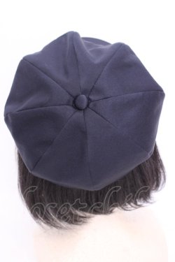 画像2: axes femme POETIQUE / 無地キャスケット帽 57.5cm ネイビー O-25-08-02-1011-AX-AC-IG-OS