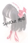 BABY,THE STARS SHINE BRIGHT / レースフリルリボンヘッドドレス  えんじ×シロ O-25-08-02-1012-BA-AC-IG-OS