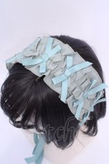 画像2: Chalmiere / フリルヘッドドレス  グリーン O-25-08-02-1013-LO-AC-IG-OS (2)