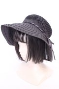 axes femme / コマ編みＵＶケアハット  クロ O-25-08-02-1015-AX-AC-IG-OS