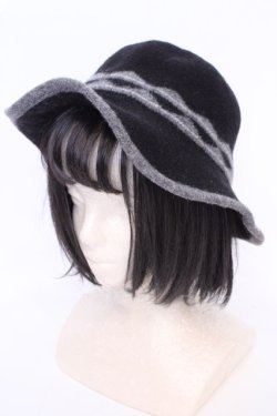 画像1: axes femme / ウールハット  クロ O-25-08-02-1016-AX-AC-IG-OS