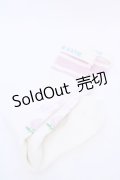 Katie / PRETTY AT HEART skate socks ソックス  シロ×ピンク O-25-08-02-1022-LO-ZA-IG-ZT450