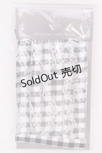 axes femme / ギンガム×花柄レースマスク  クロ O-25-08-02-1025-AX-ZA-IG-ZT450